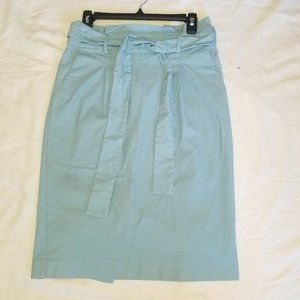 SOLD - Ann Taylor Light Blue Tie Waist Pencil Skirt